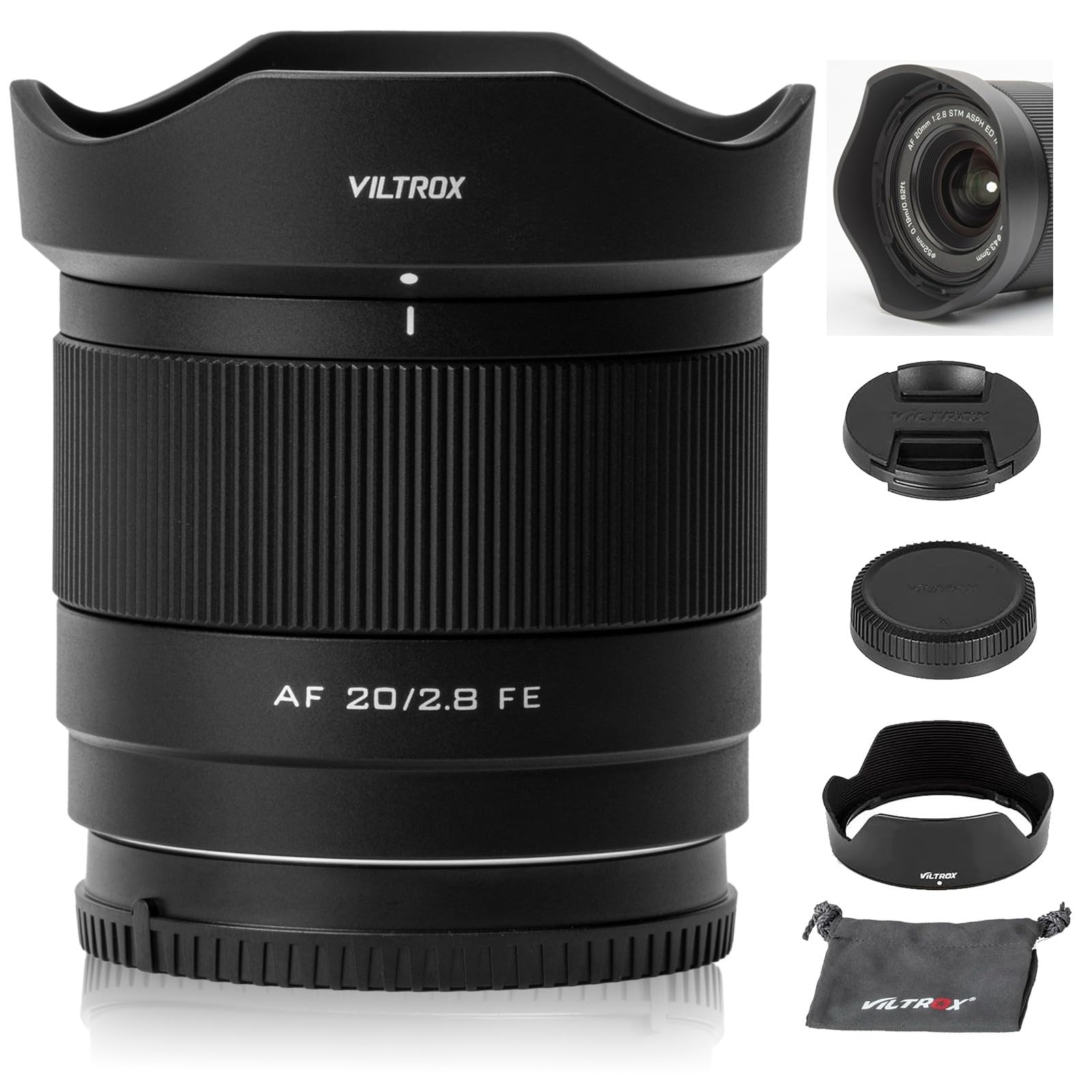 VILTROX 20mm F2.8 FE, 20mm f/2.8 Full Frame Lens for Sony E-Mount, STM Auto Focus Lens for Sony E-Mount A7 A7R A7S A7C A7II A7RII A7SII A7SIII A7III A7RIII A7IV A7RIV A9 A1FX3 A7RV ZVE1 A7CR A7CII A93