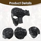 Oidea Men's Masquerade Mask Half Face Greek Roman Warrior Vintage Phantom view 3
