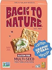 Back to Nature Gluten Free Crackers, Non-GMO Multi-Seed Rice Thins, 4 Ounce