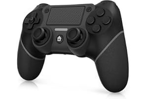 Ubsvaky Wireless Controller for PS4, Wired P-4 Pro Controller with Paddles, Black P-4 Controller Accessories, P-4 Accessories Perfect Adaptive Full Version 4/4 Pro/Slim.