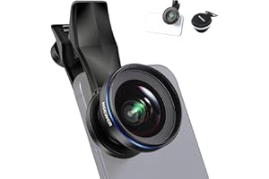 NEEWER 18mm 100 Wide Angle Lens 0.5X Magnification with 17mm Thread Lens Clip & 67mm Filter Adapter Ring, Also for Phone Cage/Case/Clamp/Backplate, LS-42 PRO