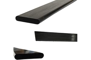 KARBXON – Flat Carbon Fiber RODS - 10mm x 2mm x 1000mm – Pultruded Flat Solid Rod - Black Matte Finish - Pure Solid Carbon Fibre Flat Strips - for RC Planes-Drones, Boat DIY Craft Projects