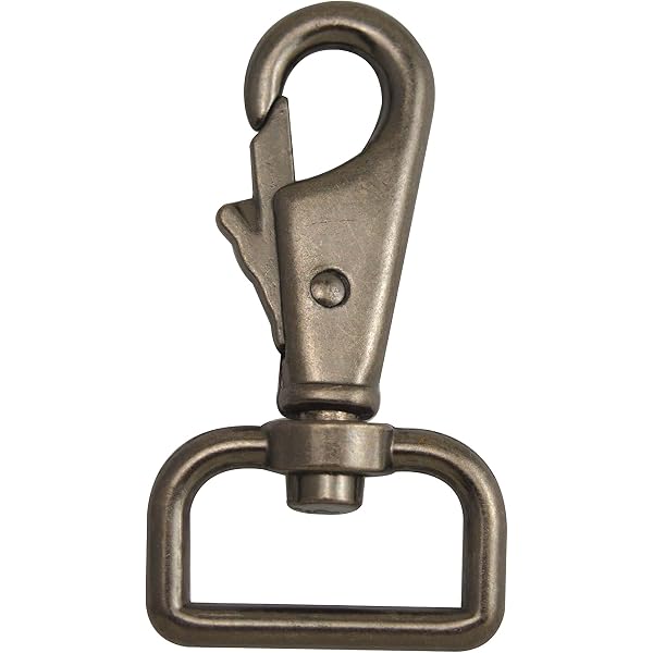 Wuuycoky - Lot De 6 Mousquetons Ovales Pivotants - 25 Mm Intérieur - Couleur Pistolet/olive - Alliage Zinc
