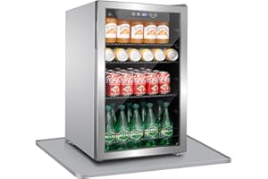 GAROLUE Silicone Mini Fridge Mat, Drip Pan Protctor Mat Under Washing Machine &Refrigerator Freezer for Protecting Carpet and Floor,Heavy Duty Waterproof Top Protector Pad for Laundry & Kitchen,Under Sink