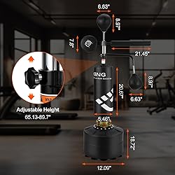 Punching Bag with Stand 5 in 1 Adjustable Height
