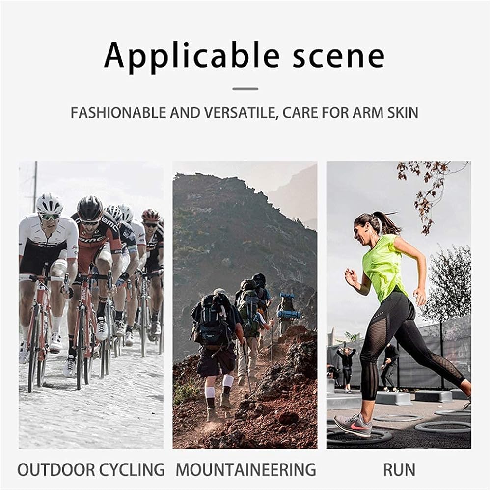 BOODUN Cycling Outdoor Sports Sleeves for Arms Men Women UPF 50+ UV Protection Cooling Sleeves (Blue Green, L/XL): Clothing