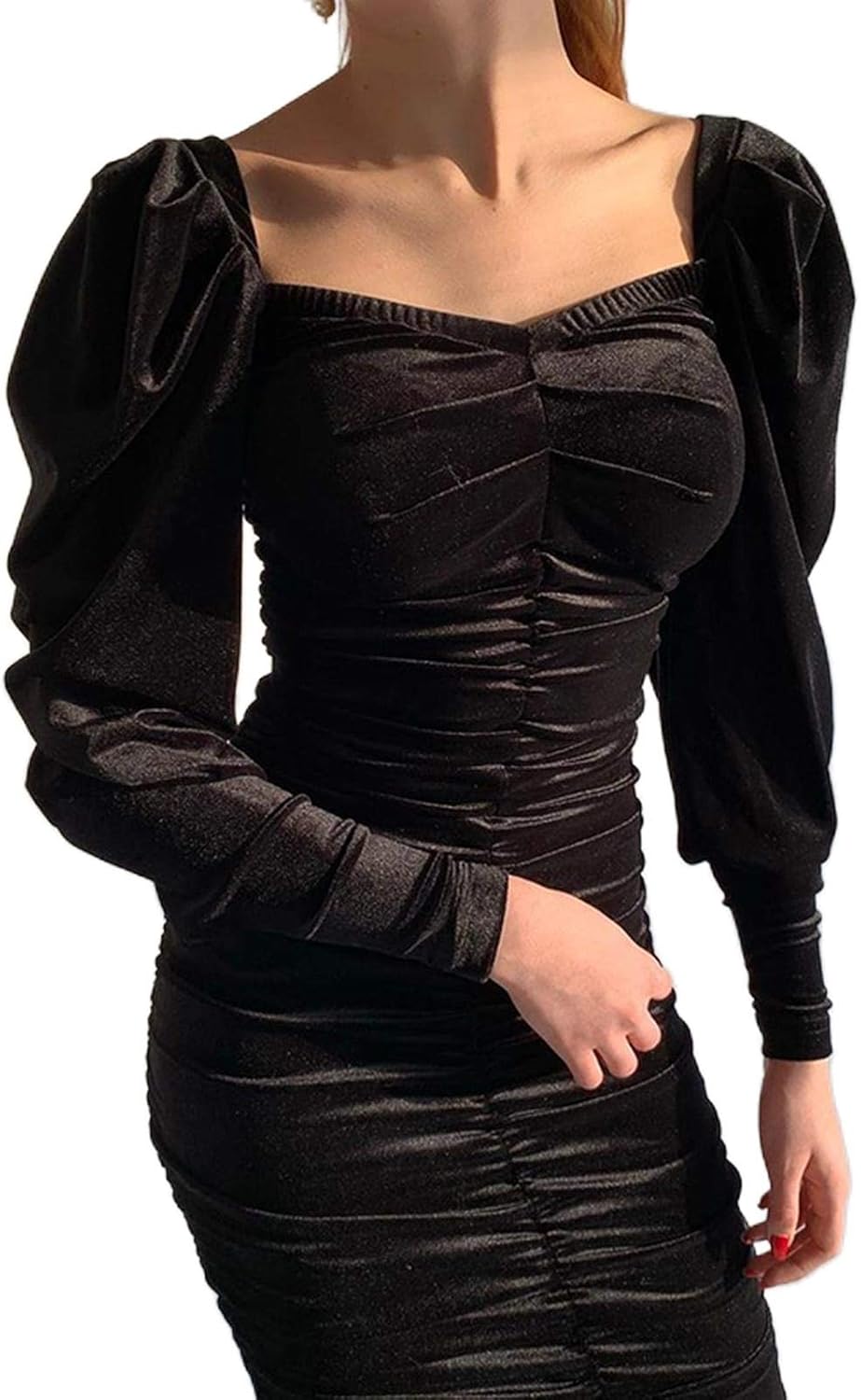 Body CIDER Plus Size - Scollo Quadrato Manica Corta Donne Curvy