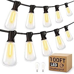 MGVIH Outdoor String Led Patio Lights - 100Ft 30M