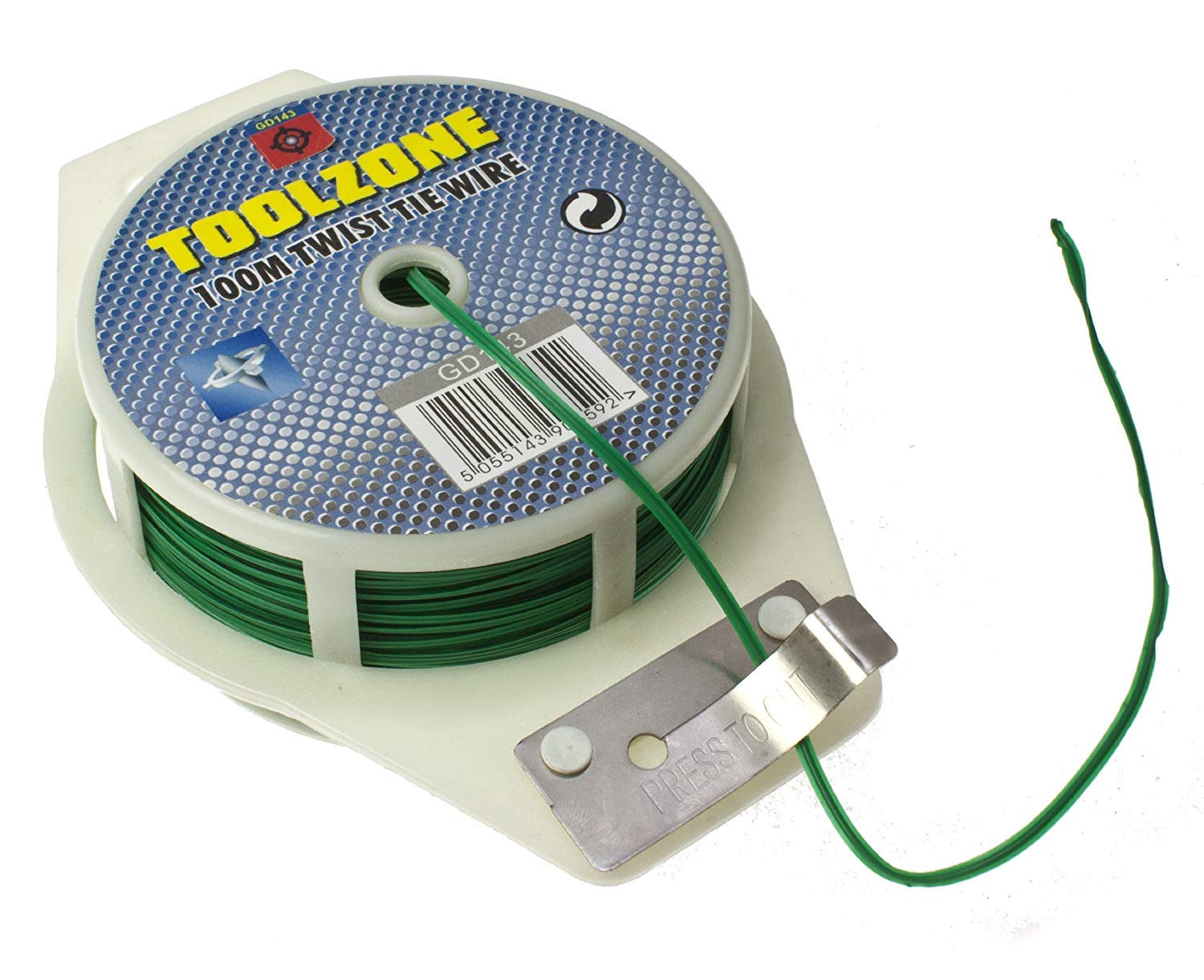 Toolzone 2 X 100m Green Garden Twist Tie Support Wire