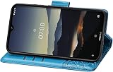 Reevermap Glitter Crystal Flip Case for 3.4 Phone - Blue Butterfly Design view 6