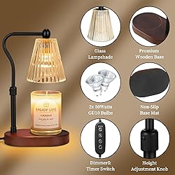 seenlast Candle Warmer Lamp with Timer Dimmer