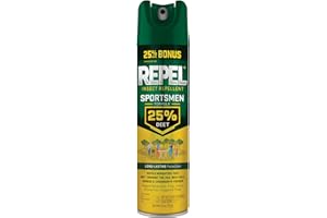 Repel Insect Repellent Sportsmen Formula 25% DEET, 8.125 Ounces, Bonus Aerosol with 25% DEET to Repel Mosquitoes, Ticks, Gnats, Biting Flies, Chiggers and Fleas for Long-Lasting Protection