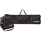 Athletico Two-Piece Snowboard and Boot Bag Combo | Store & Transport Snowboard Up to 165 CM and Boots Up To Size 13 | Includes 1 Snowboard Bag & 1 Boot Bag (Black)