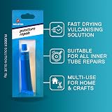 WELDTITE Rubber Solution Fast Drying Adhesive 15 g Blue Tyre Repair view 3