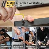AMTOVL 27Pcs Hex Keys Set Ball End Long/Short Arm Torque Handle with Color view 5