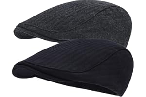 STARANCE 2 Pack Newsboy Hats for Men Wool Blend Ivy Driving Flat Cap