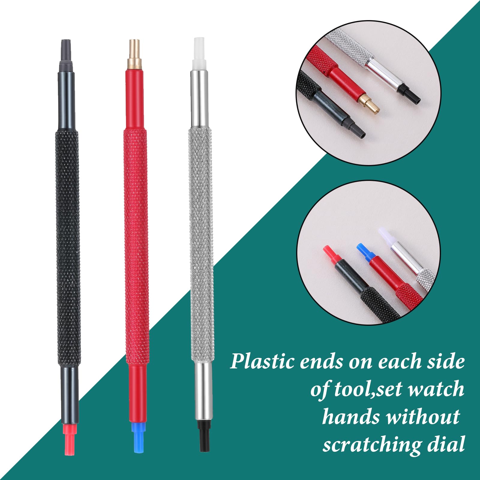 Aeaocvo 5 Pcs Watch Hands Repair Tool Kit, Stainless Steel Watch Hand Setting Tool, Pusher Set, Pointer Adjustment Tool