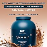 Kinetica Whey Protein Powder Chocolate 2.27 Kg 76 Servings 23g Protein view 2