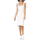 The Drop Womens Amelia Square-Neck Strappy Bodycon Midi Tank Dress