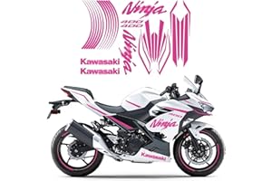 TZMAPU Compatible Kawasaki Ninja 400 Stickers,Motorcycle Stickers, Full Body Decorative Decals Waterproof Stickers，Kawasaki Ninja 400 Accessories (Pink)