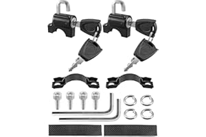 Motorcycle Helmet Lock, Tamper Proof Helmet Security with Keys, Anti-Theft Helmet Safety Lock, Motorcycle Accessories, 22mm-2