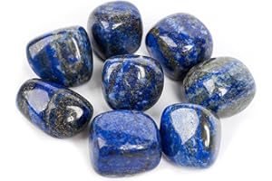 ZenQ 1/2 lb Tumbled Lapis Lazuli Stones for Wicca, Reiki, and Energy Crystal Healing, Natural Lapis Lazuli from Afghanistan