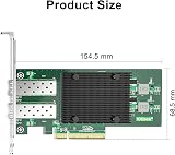 10Gtek 10Gb PCI-E NIC Dual SFP+ Intel X710-BM2 Ethernet Adapter view 3