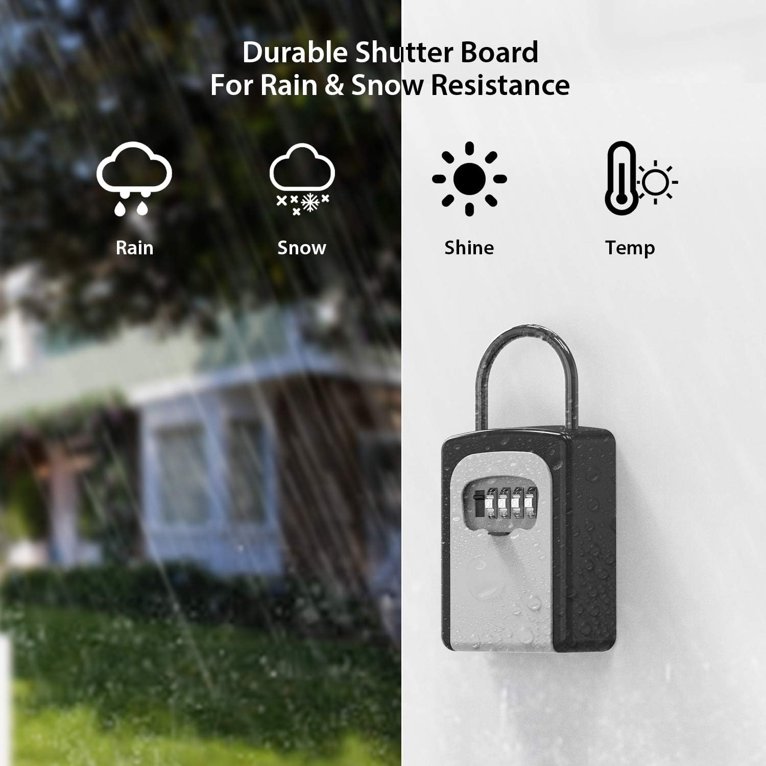 Key Lock Box, Combination Lockbox with Code for House Key Storage, Combo Door Locker: Electronics