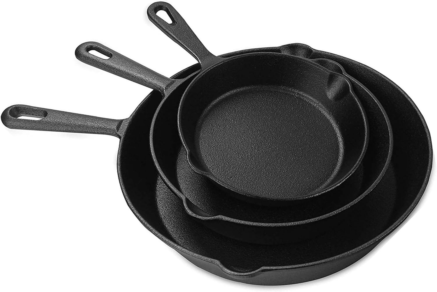 Set of 3 Cast Iron Skillets - 10