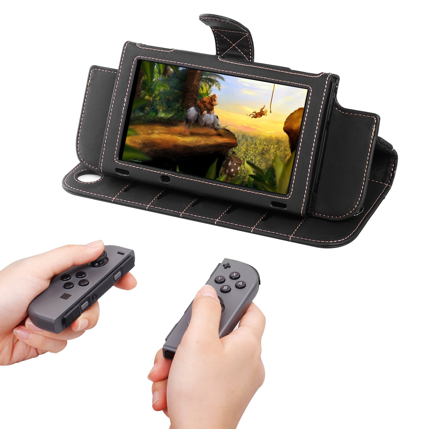 Dreanming Nintendo Switch Cover Case Flip Leather Wallet