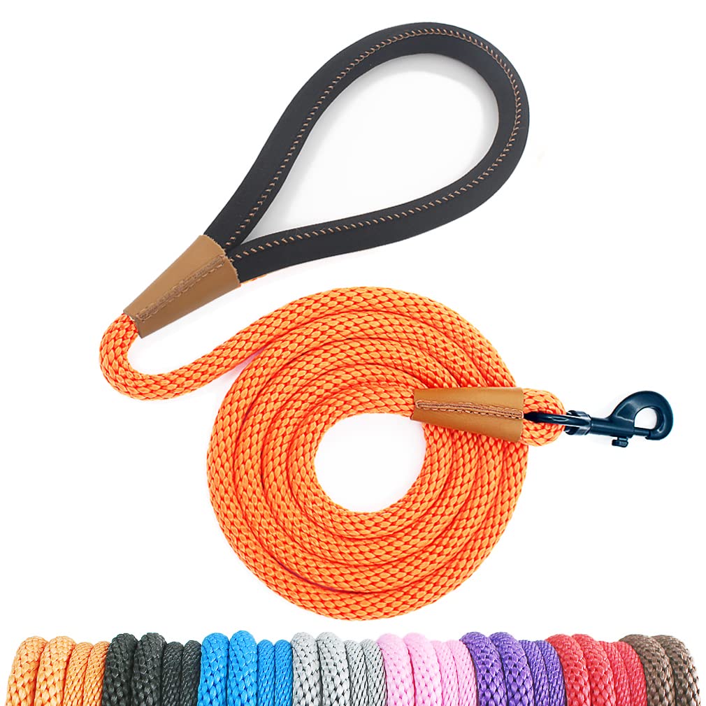 lynxking Dog Leash Slip Rope Lead Leash Strong Heavy Duty Braided Rope No Pull Training Lead Leashes for Medium Large and Small Dogs