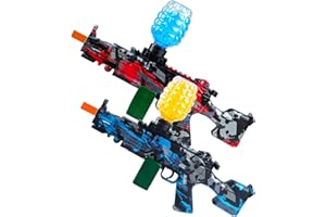 2 Set Gel Ball Blaster, Splatter Ball Blasters with Auto and Manual Dual Mode, with 100000 Rounds, Ages 14 & Up