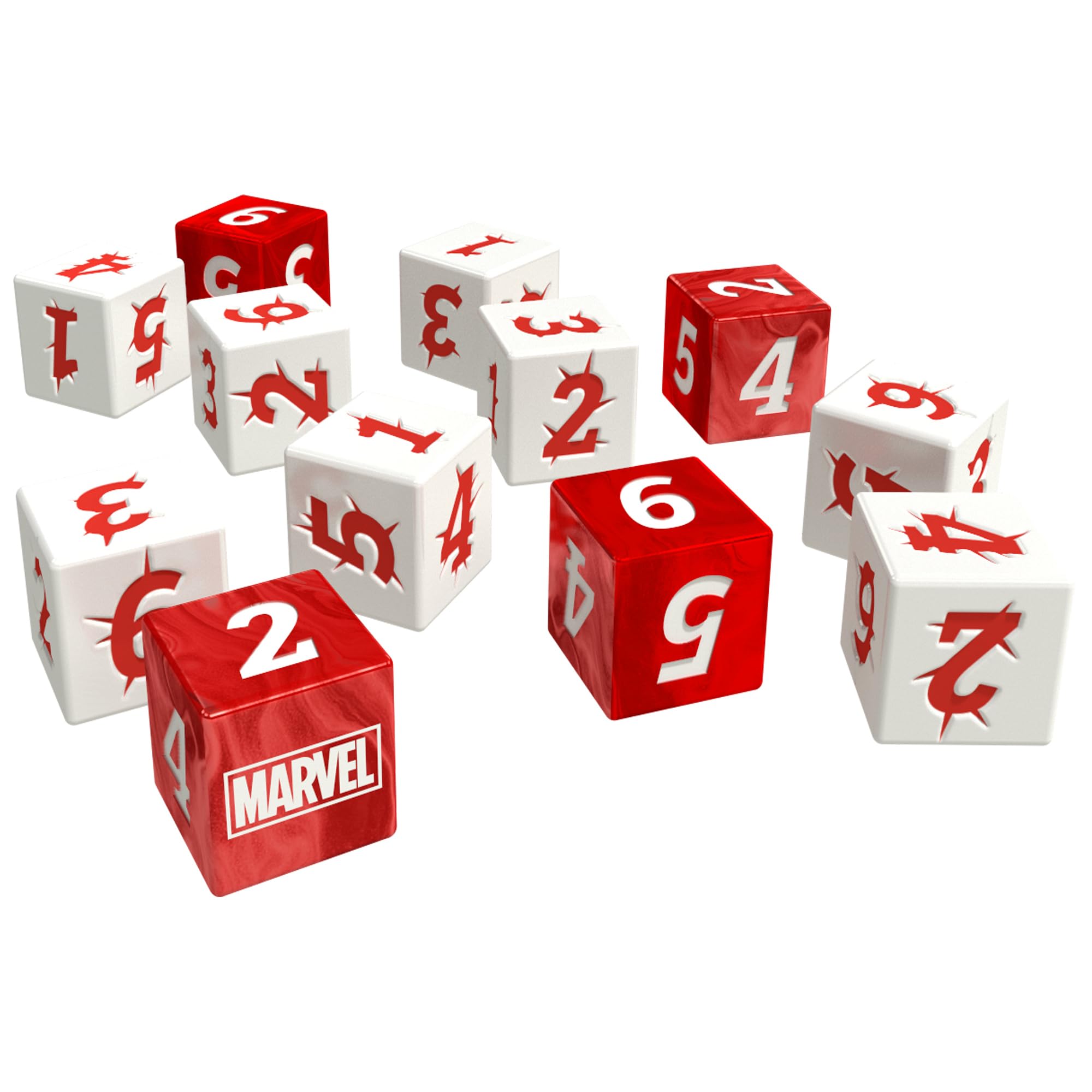 Marvel Multiverse Role-Playing Game Heroic DICE Set Acrylic Dice for Immersive Experience, Official Game Accessory for The Marvel Multiverse RPG - Made by CMON
