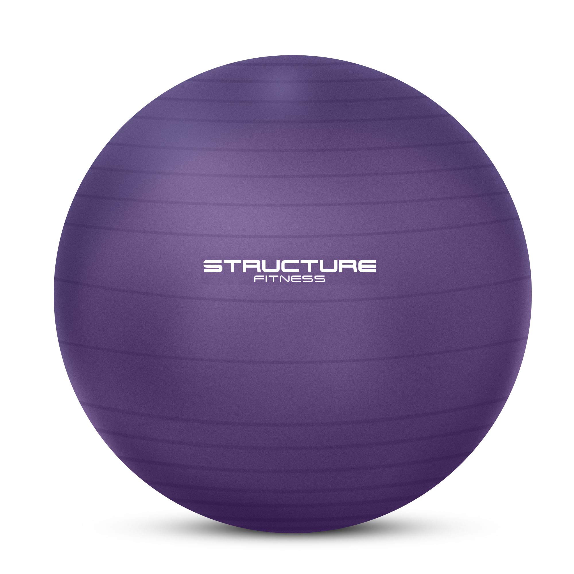Structure Fitness Anti-Burst Yoga and Exercise Gym Ball with Hand Pump (65cm, Purple)