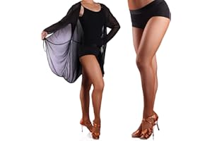 DANCEYOU Fishnet Tights Professional Padded Footed Latin Seamless Stockings for Women and Girls