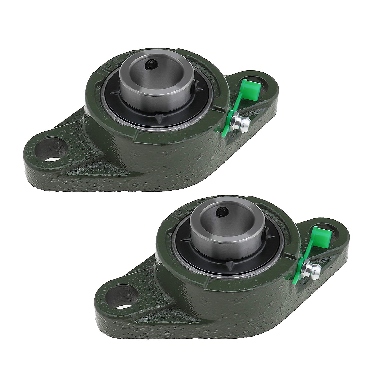 OTOTEC 2Pcs UCFL204 20mm Rhombic Flange Bearings Bore 2 Bolts Self Aligning Cast Housing Pillow Block & Oil Nozzle For Conveying Systems Printing Machine