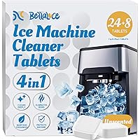 Ice Machine Cleaner Tablets Descaler (32 Pack) – Nickel-Safe Countertop Portable Commercial Ices Maker Cleaning – Remove Hard