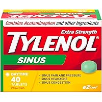 TYLENOL Extra Strength Sinus eZ Tabs, Relieves Sinus congestion and other sinus Symptoms, Daytime, 40ct