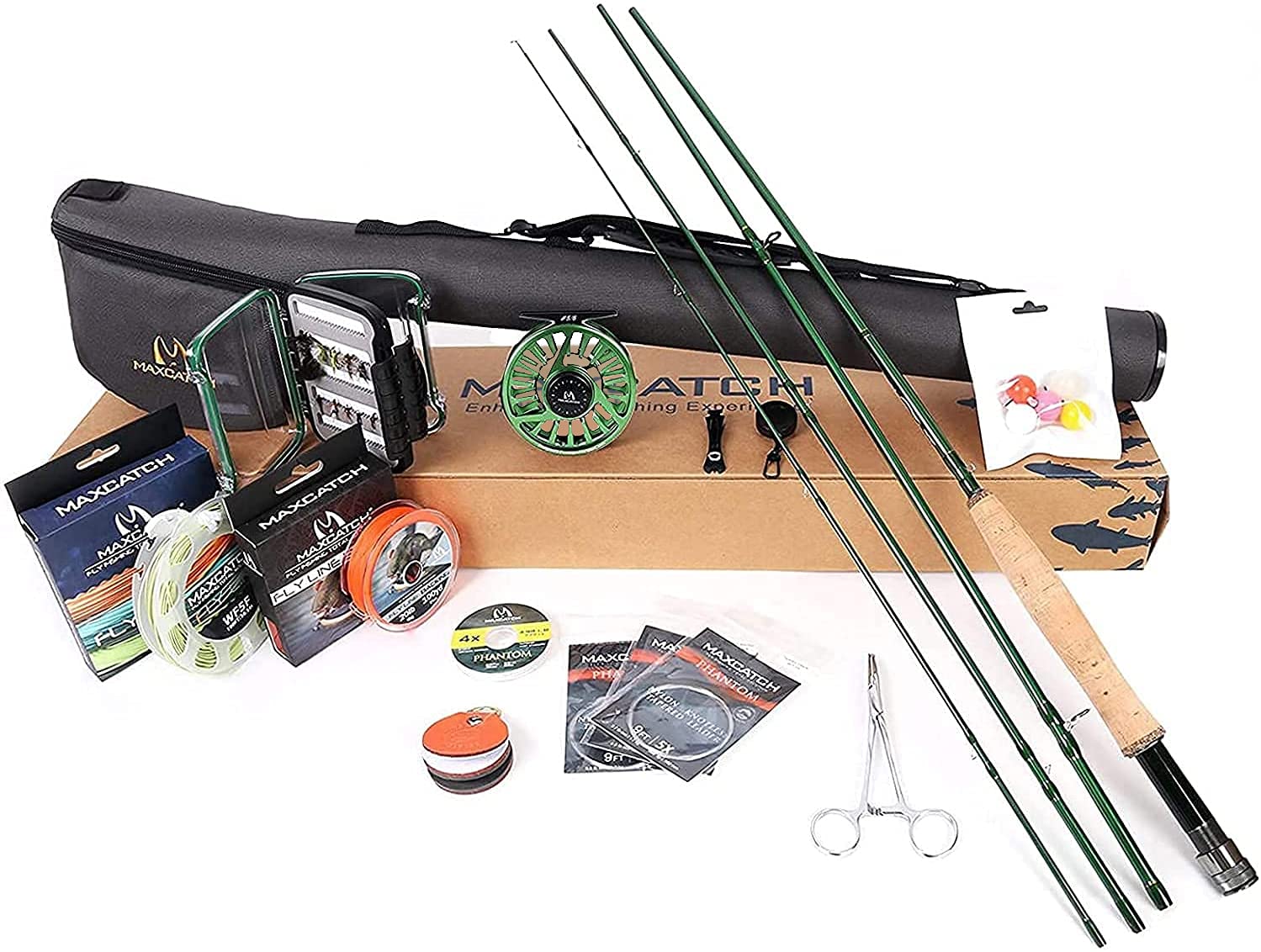 sprinton MAXIMUMCATCH Maxcatch Premier Fly Fishing Rod and Reel Combo Complete 9' Fishing Outfit