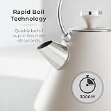 Tower Cavaletto Kitchen Set 1.7L Kettle & 4 Slice Toaster Latte Chrome view 2