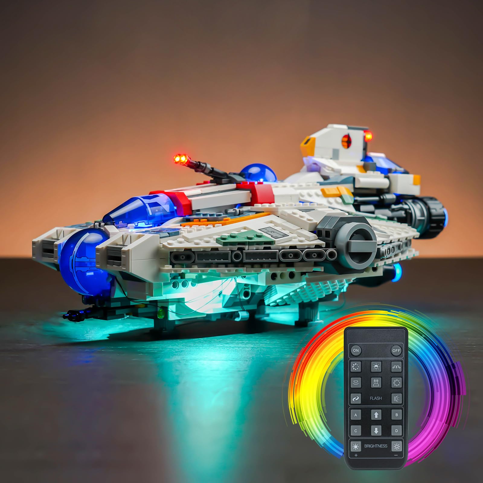 Light Kit for Lego Ghost & Phantom II, Lighting Set for Lego 75357 Star Wars Ghost & Phantom II - Not Include Models, Just Light Kit (Remote Control Version) — image 1