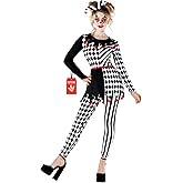 Morph Jester Costume Women, Circus Costume Woman, Jester Costumes Womens Clown Outfits, Halloween Costumes for Women Adult