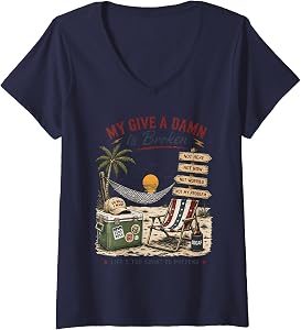 Women's My Give A Damn is Broken Life's Too Short to Pretend V-Neck T-Shirt