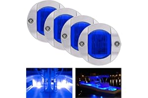 LED Deck Lights,12V Round Marine Boat Interior Lights Transom Mount Stern Anchor Lights LED Night Fishing Lights IP67 Waterpr