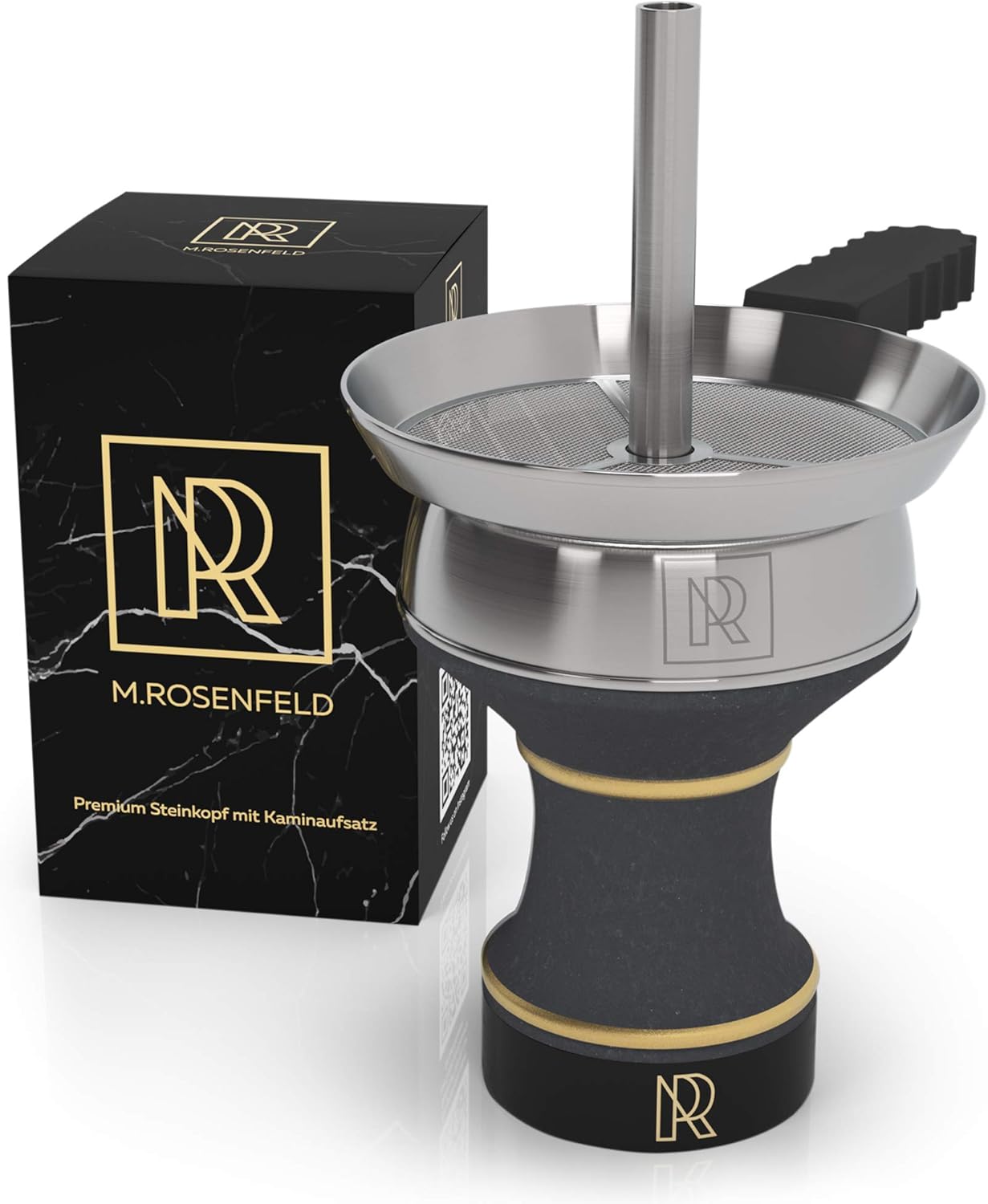 Premium Shisha Steinkopf Set massiver Shisha Kopf mit Kaminaufsatz