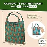ECO CHIC Highland Cow Teal Lightweight Foldable Shopping Bag 12L 15kg view 3
