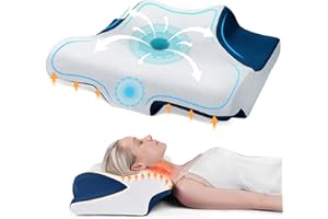 YOKIMISU Neck Pillow Memory Foam Pillows for Sleeping, Cervical Neck Pillow for Side Sleepers, Orthopedic Ergonomic Contour Pillow Neck Support Pillows for Neck Pain Relief, Gifts for Men Women Mom Dad