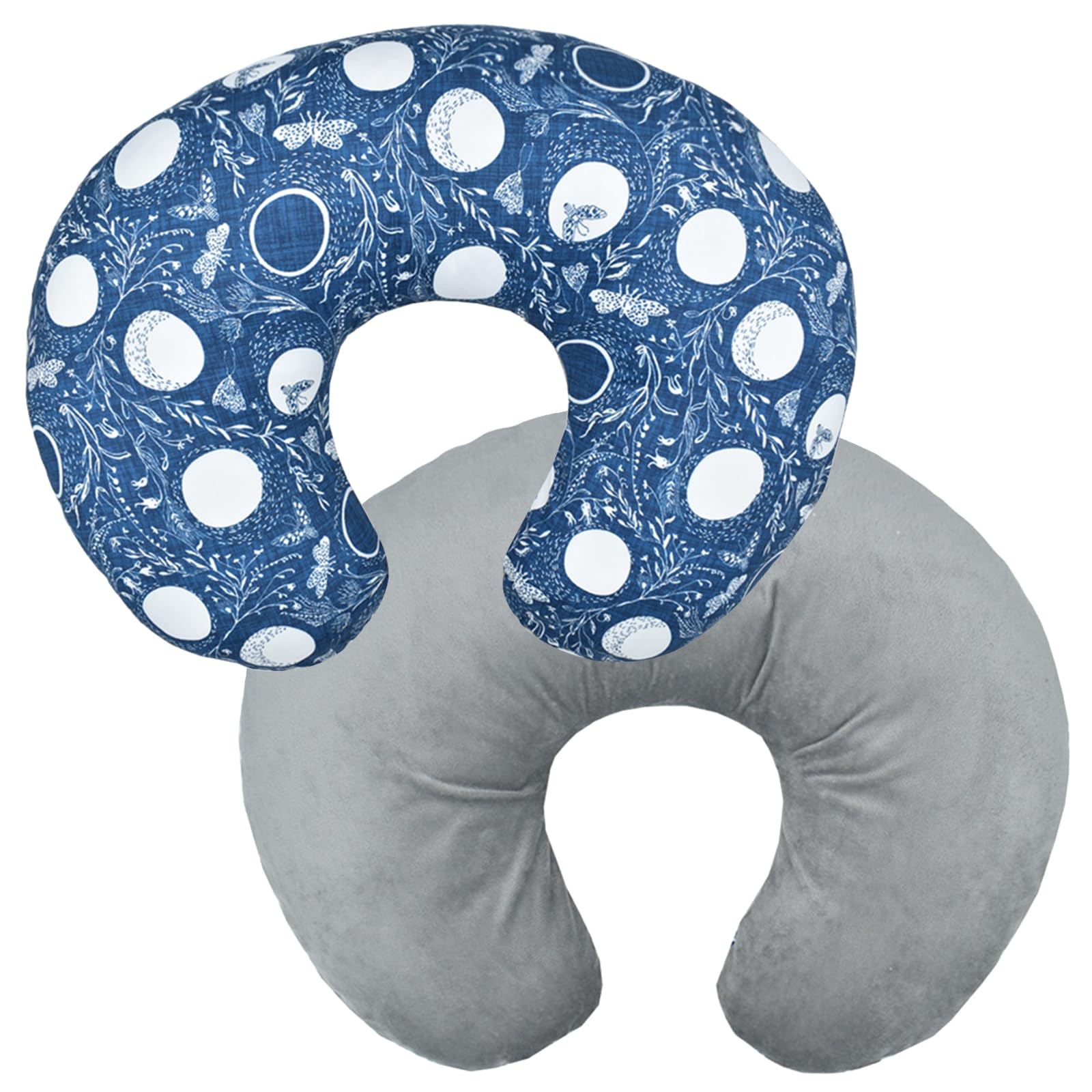 Winmany Baby Nursing Pillow Cover Infant Removable Breastfeeding Pillow Cover Cute Pattern Newborn Nursing Pillowcase Slipcovers Cushion Cover for Girls Boys 22.5 x 18" (Blue Moon) — image 1