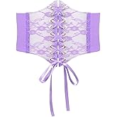 Elastic Corset Belt for Women Costume Wide Lace up Corset Waist Belt