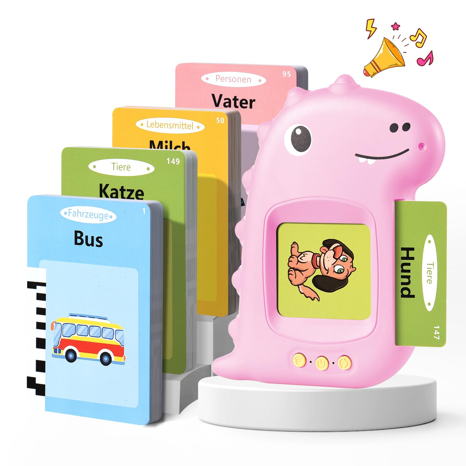 Talking Flash Cards for Toddler Toys for 2 3 4 5 6 Year Old Baby Girls Preschool Learning Resources Sensory Toys for Autism Educational Montessori Toys with 224 Words Interactive Gifts For Kid Age 2-6